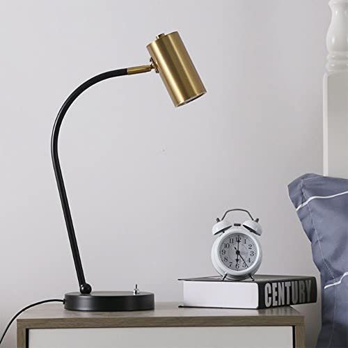 Lamp Schreibtischlampe aus Eisen, industriell, amerikanisch, Loft, Schlafzimmer, Nachtlicht, Studio, Augenschutz, Leselampe, Tischlampe mit Schwenkarm von Generic