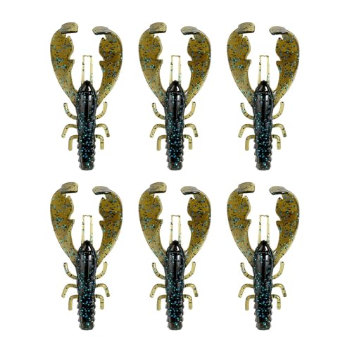 Langustenköder, Langustenköder - 6 Stück Lobster Claw Kunstköder Swimbait - Realistischer Walking-Action-Bass-Angelköder für das Süßwasser-Salzwasser-Angeln von Generic