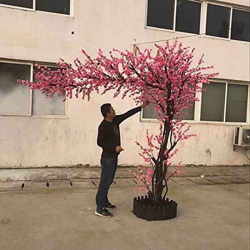 Large Pink Plant Japanese Artificial Cherry Blossom Trees Wishing Tree Handmade Fake Silk Flower Party Restaurant Mall Decoration 2.3x2m/7.5x6.6ft von Generic