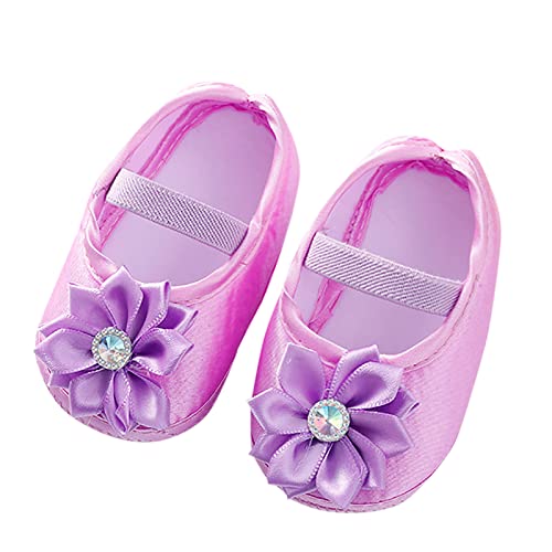 Laufschuhe für Babys, Mädchen, rutschfest, weich, Babyschuhe, Mädchen, Taufe, Schleife, atmungsaktiv, niedlich, Innenschuhe, Walkingschuhe, Prinzessin, komfortabel, für 0-18 Monate von Generic