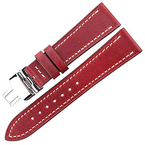 Leder Armband Armband 18 20 22 24mm Frauen männer echtes Leder Armband gürtel Uhr zubehör von Generic