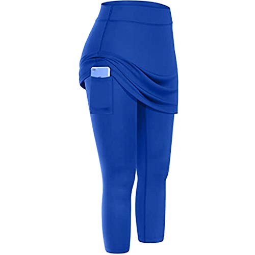 Leggings mit Rock Hosenrock Damen Tennisrock Sportrock Laufrock Golfrock Wanderrock mit 3/4 Capri Hose Damen Yogahose mit Rock mit Taschen Leggings mit Rock Hosenrock Damen Tennisrock Sportrock Laufrock Golfrock Wanderrock mit 3/4 Capri Hose Damen Yogahose mit Rock mit Taschen von Generic