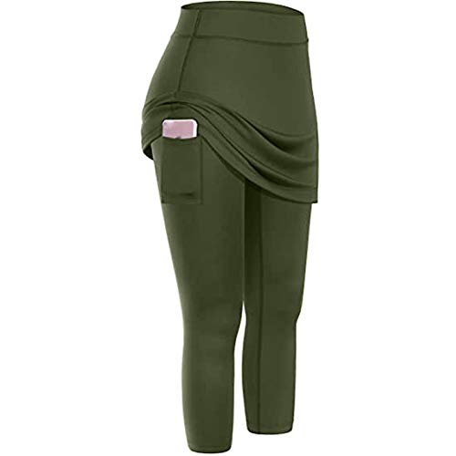 Leggings mit Rock Hosenrock Damen Tennisrock Sportrock Laufrock Golfrock Wanderrock mit 3/4 Capri Hose Damen Yogahose mit Rock mit Taschen Leggings mit Rock Hosenrock Damen Tennisrock Sportrock Laufrock Golfrock Wanderrock mit 3/4 Capri Hose Damen Yogahose mit Rock mit Taschen von Generic