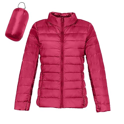 Leichte Daunenjacke Damen Leicht Puffer Jacke Lightweight Steppjacke Damen Übergangsjacke Leichter Steppmantel Winter Federleichte Dünne Daunenmantel Damen Ultraleicht Down Jacket Daunen Women Warme von Generic