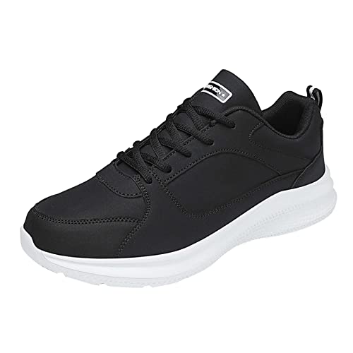 Leichte Sportschuhe, Herrenschuhe, lässig, modisch, große Größe, Leder, einfarbig, zum Schnüren, Freizeitschuhe, Laufen von Generic