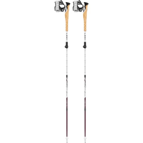 Leki Cross Trail FX Superlite compact Stöcke, White-ferra-Black, 100-120cm von Generic