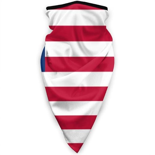 Liberia-Flagge Unisex Nackenwärmer Kopfbedeckung Stirnband Stilvoll Stirnband Mikrofaser Gesichtsdekoration Für Lauf Outdoor Klettern von Generic