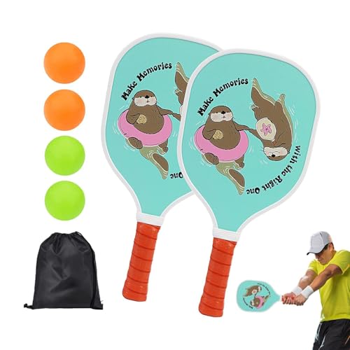 Lochball-Paddel-Set – Lochball-Paddel Mit Aufbewahrungstasche, Lochball-Set | Outdoor-Lochball-Set Für Anfänger | Sportzubehör Für Große Schlägerflächen Für Spielplätze, Veranstaltungsorte Und Gesells von Generic