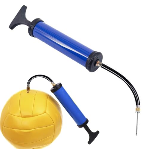 Luftpumpe für Bälle, Sportballpumpen-Set | Handziehende Inflatorpumpe mit Nadeln - Aufblaszubehör für Sportbälle, Luftpumpe für Basketball, Fußball, Schwimmschlauchboote von Generic