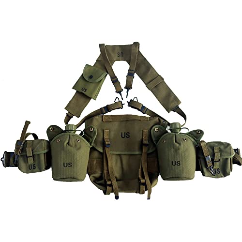 M1956 M1961 Ausrüstung Vietnamkrieg Ausrüstung Replik WW2 US Army Korean War mit M1956 Short Pouch, Grün , 10.5cm x 9.5cm x 5cm M1956 M1961 Ausrüstung Vietnamkrieg Ausrüstung Replik WW2 US Army Korean War mit M1956 Short Pouch, Grün , 10.5cm x 9.5cm x 5cm von Generic