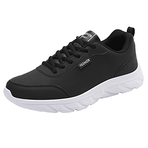 Männer Frauen Absorbierende Luft Laufschuhe Casual Leder Schnüren Einfarbig Mode Einfache Schuhe Laufen Sneaker Schuhe für Männer von Generic