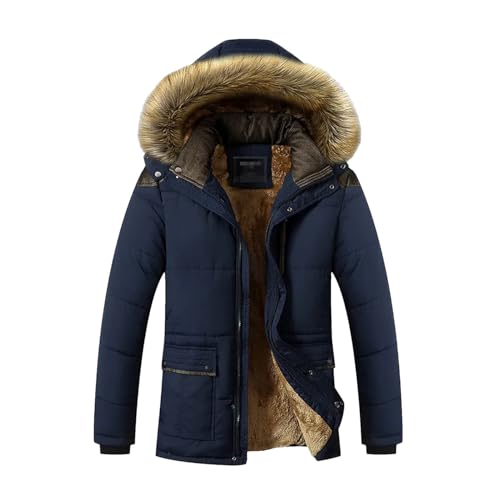 Männer Winter Outdoor Casual Winddicht Warm Halten wasserdichte Verdickte Baumwolle Jacke Abnehmbare Kapuze Jacke von Generic