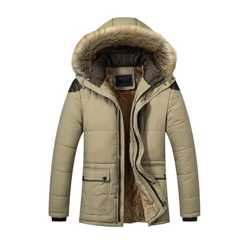 Männer Winter Outdoor Casual Winddicht Warm Halten wasserdichte Verdickte Baumwolle Jacke Abnehmbare Kapuze Jacke von Generic