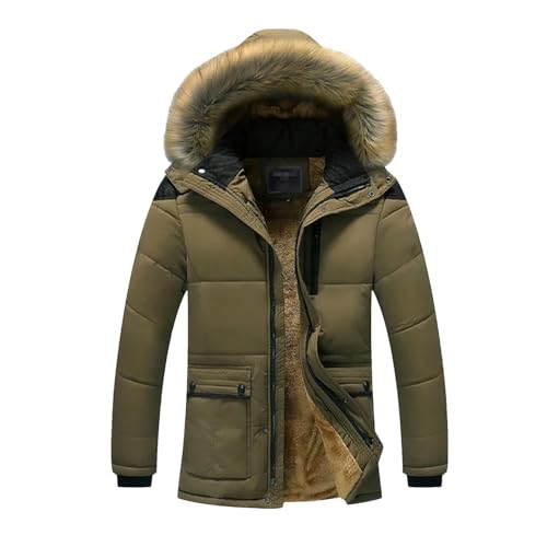 Männer Winter Outdoor Casual Winddicht Warm Halten wasserdichte Verdickte Baumwolle Jacke Abnehmbare Kapuze Jacke von Generic