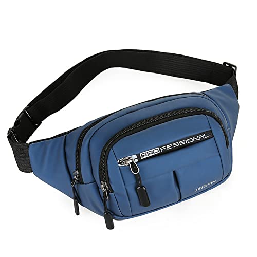 Männer und Frauen Mode Kapazität Umhängetasche einfache lässige Schultertasche Gürteltasche Hüfttaschen (Blue, One Size) von Generic