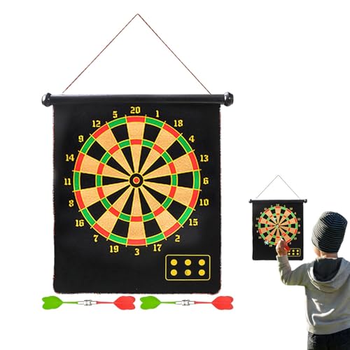 Magnetische Dartscheibe | Partyspiel Für Drinnen Und Draußen | Magnetische Dartscheibe Für Kinder Und Erwachsene, Dartspiel Für Drinnen Und Draußen, Doppelseitig von Generic