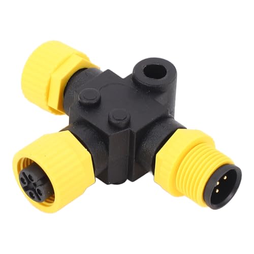 Marine Tee Terminator, ölproof für den NMEA 2000 T -Anschluss für Lowrance -Netzwerke (Yellow) von Generic