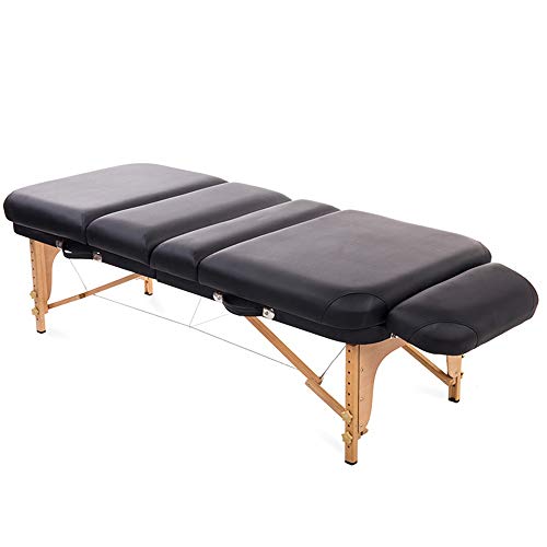 Massagebett, klappbares Beauty SPA-Massagebett, 4-Fach gefaltet, doppellagig, Plus verdickender Massagetisch von Generic