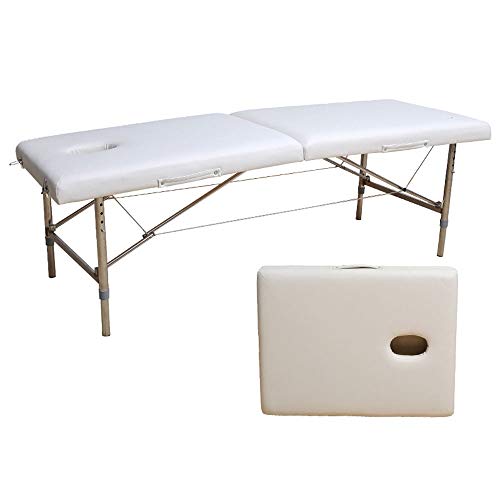 Massagebett Deluxe Leichter Massagetisch Bett Couch Schönheitsbett 2-teiliges Aluminium-Therapiebett Spa-Bett Tragbarer Massagetisch von Generic