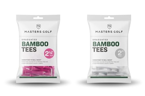 Masters Graduate Golf-Tees, Bambus, 5,4 cm, Rosa Masters Graduate Golf-Tees, Bambus, 5,4 cm, Rosa von Masters