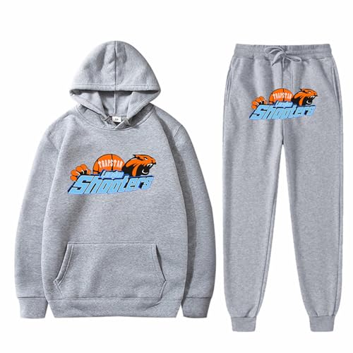 Meine Bestellungen Anzeigen, Sportkleidung Mädchen Freizeitanzug Jungen Bequemer Langarm Hoodie Und Hose Sportanzug Fitness Gym Trainingsanzug Unisex Sportkleidung Mädchen Set (Gray,150) von Generic