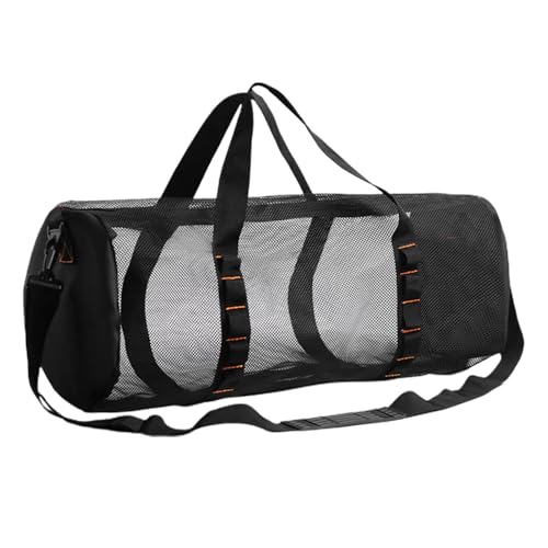 Mesh-Sporttasche mit großem Fassungsvermögen – Zylindrische Tasche für Schnorchelausrüstung, multifunktionale Scuba-Mesh-Tasche | Interaktive Fitnesstasche, tragbare Mesh-Aufbewahrungstasche für Campi von Generic