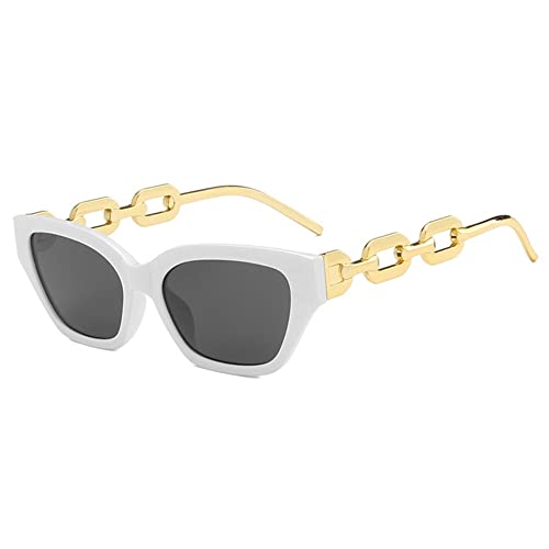 Metallkette Damen Cat Eye Sonnenbrille Sexy kleine Sonnenbrillen für Frauen von Generic