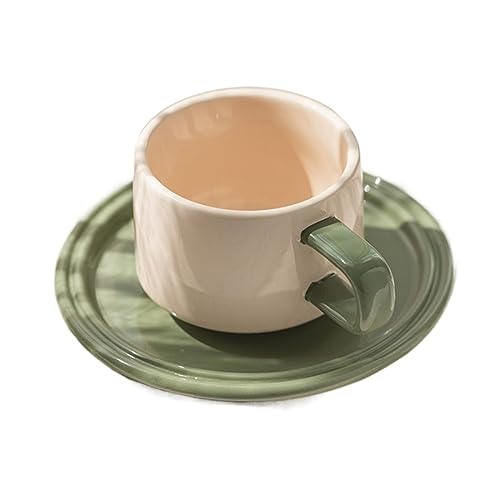 Milchkaffeetasse, Keramik-Kaffeetasse, auslaufsicheres Design, Heimdekoration, Frühstückstasse von Generic