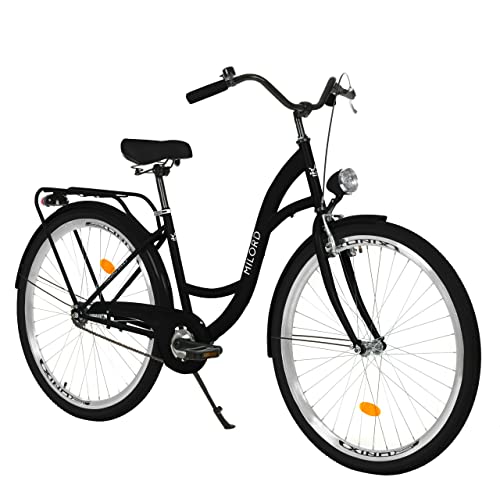 Milord Komfort Fahrrad Retro City Hollandrad, Damenfahrrad, Citybike, Vintage, 26 Zoll, Schwarz, 1-Gang Milord Komfort Fahrrad Retro City Hollandrad, Damenfahrrad, Citybike, Vintage, 26 Zoll, Schwarz, 1-Gang von Generic