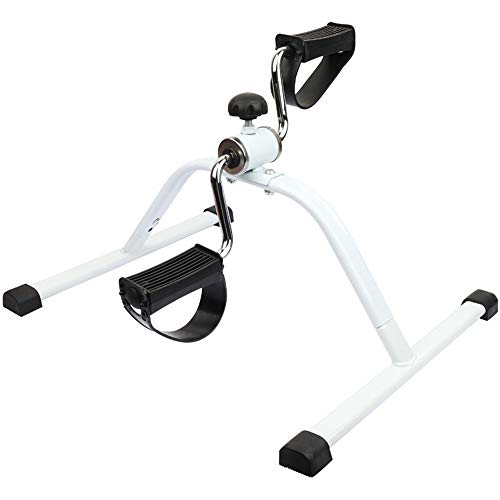 Mini Heimtrainer Fitness Pedal Gymnastik Heimtrainer Peddler Beine und Arme Rehabilitation mit geringer Belastung unter dem Schreibtisch, Ausrüstung Fitnessstudio Rehabilitation Fitness, Weiß von Generic