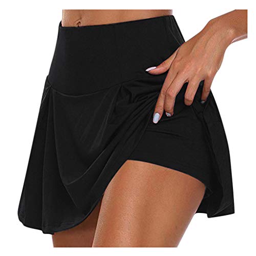 Mini Rock mit Shorts Damen Sommer - Tennisrock Damen mit Hose- Skater Rock mit Hose Drunter Basic Dehnbaren High Waist Sportrock Laufröcke Golfrock Tennis Skort für Frauen Teenager Mädchen Mini Rock mit Shorts Damen Sommer - Tennisrock Damen mit Hose- Skater Rock mit Hose Drunter Basic Dehnbaren High Waist Sportrock Laufröcke Golfrock Tennis Skort für Frauen Teenager Mädchen von Generic