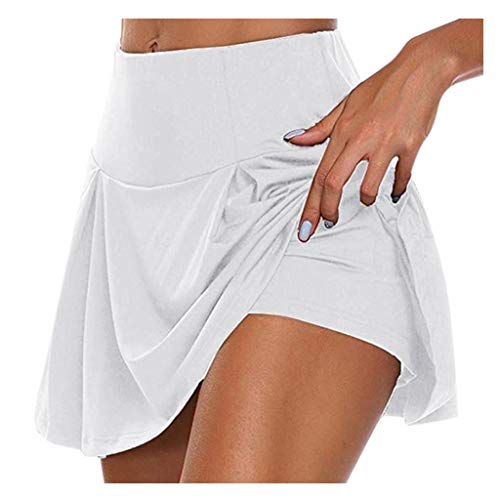 Mini Rock mit Shorts Damen Sommer - Tennisrock Damen mit Hose- Skater Rock mit Hose Drunter Basic Dehnbaren High Waist Sportrock Laufröcke Golfrock Tennis Skort für Frauen Teenager Mädchen Mini Rock mit Shorts Damen Sommer - Tennisrock Damen mit Hose- Skater Rock mit Hose Drunter Basic Dehnbaren High Waist Sportrock Laufröcke Golfrock Tennis Skort für Frauen Teenager Mädchen von Generic