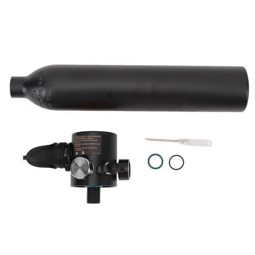 Mini-Tauchflasche, Edelstahl, Verstellbarer Atemwiderstand, Mini-Tauch-Sauerstoffflasche für Unterwasseraktivitäten (Black) von Generic