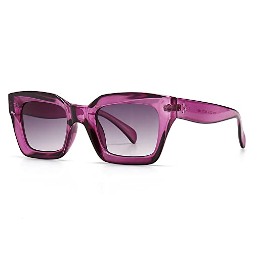 Mode Cat Eye Sonnenbrille Frauen Retro Quadratisch Blau Lila Brillen Weibliche Nägel Sonnenbrille Shades UV400 Männer Lila von Generic