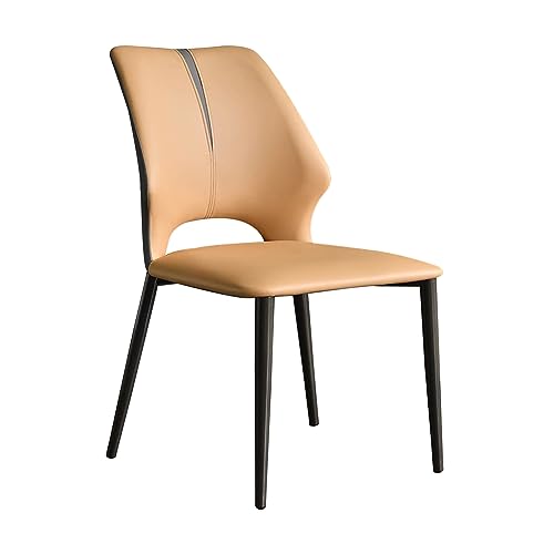 Modern PU Leather Dining Chairs for Kitchen Dining Living Room Chairs, Leisure Side Chairs with Black Metal Legs von Generic