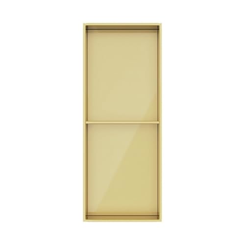 Moderne Edelstahl -Dusche Nische Wandeinsatzregal für Badezimmer Lagerung ideal für Home Hotel Apartment und Küchenorganisation Sleek Gold Finish 120x28x12,5 cm von Generic