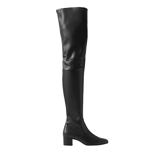 Modische Damenstiefel, Herbst- und Winterstiefel mit klobigem Absatz und mittelhohem Absatz, große Overknee-Stiefel, modische Pole-Dance-Stiefel von Generic