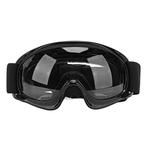 Motorradbrille für Herren, Dirtbike-Brille, Verstellbare -Dirtbike-Brille, UV-Schutz, Motorradbrille, Motorradbrille für Outdoor-Radfahren, Ski, ATV, Off-Road-Rennen (BLACK) von Generic