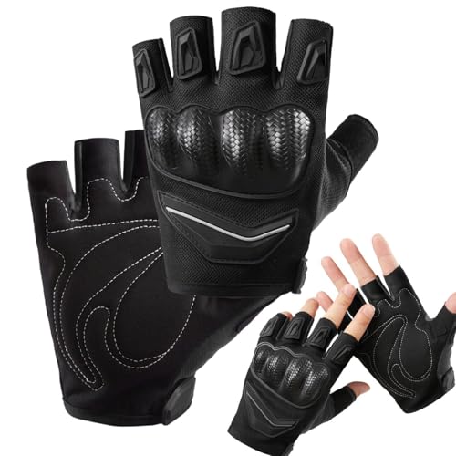 Motorradhandschuhe - Motorrad-Schutzhandschuhe, Motorrad-Halbfinger-Reithandschuhe | Sommer-Schutzhandschuhe Aus Gewebtem Shell, Schweißfeste Four-Seasons-Kurzstulpen Zum Rudern Und Motorradfahren Motorradhandschuhe - Motorrad-Schutzhandschuhe, Motorrad-Halbfinger-Reithandschuhe | Sommer-Schutzhandschuhe Aus Gewebtem Shell, Schweißfeste Four-Seasons-Kurzstulpen Zum Rudern Und Motorradfahren von Generic