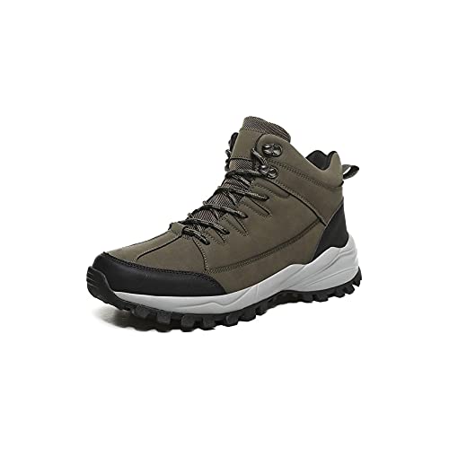 Motorradstiefel Herren Schneestiefel Warme Herrenstiefel wasserdichte Leder Stiefeletten Outdoor rutschfeste Herren Wanderstiefel Arbeitsturnschuhe von Generic