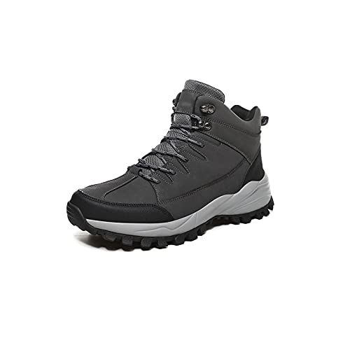 Motorradstiefel Herren Schneestiefel Warme Herrenstiefel wasserdichte Leder Stiefeletten Outdoor rutschfeste Herren Wanderstiefel Arbeitsturnschuhe von Generic