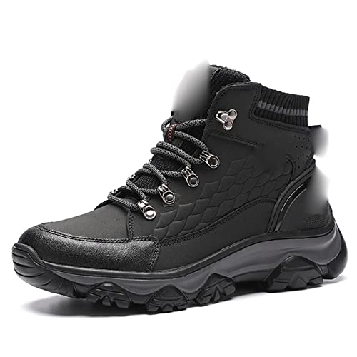 Motorradstiefel Lederwanderschuhe Herren Winter-Outdoor-Sportschuhe Wandersportschuhe Schneestiefel. von Generic