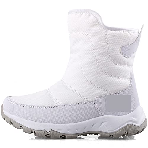 Motorradstiefel Winter-Schneestiefel Damen-Outdoor-Wanderstiefel wasserdichte Damenstiefel Warme Fell-Winterschuhe Plateau-Stiefeletten Damen. von Generic