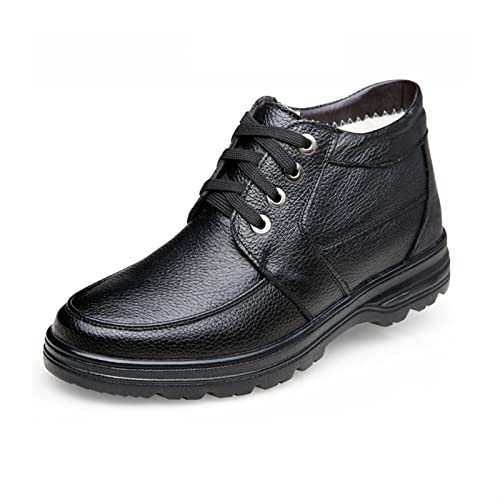 Motorradstiefel handgemachte Männer echtes Leder Winterstiefel hochwertige Schnee Männer Stiefel Stiefeletten für Männer Business Kleid Schuhe Männer von Generic