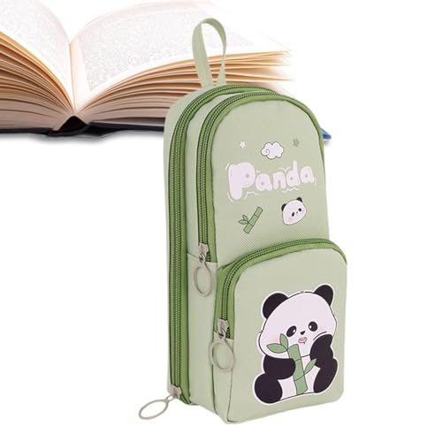 Niedliches Federmäppchen ästhetisch, niedliches Federmäppchen für Mädchen,Capybara Panda Stationäre Tasche - Mehrschichtige Federmäppchen-Tasche, ästhetischer Schreibwaren-Organizer für Erwachsene von Generic