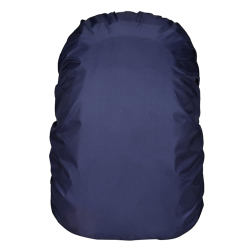 Nylon-Rucksackhülle, Regenschutz, 45 l, tragbarer Rutsch-Regenschutz für Rucksäcke, verbesserter dreifach wasserdichter Anti-Rutsch-Schnallengurt für Camping, Wandern, Radfahren, Reisen (Dark Blue, C) von Generic