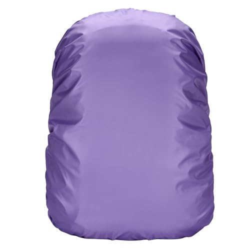 Nylon-Rucksackhülle, Regenschutz, 45 l, tragbarer Rutsch-Regenschutz für Rucksäcke, verbesserter dreifach wasserdichter Anti-Rutsch-Schnallengurt für Camping, Wandern, Radfahren, Reisen (Purple, C) von Generic