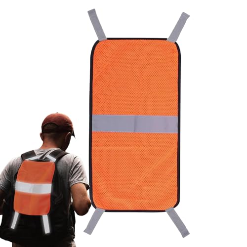 Orange Jagd-Sicherheitsschild – gut sichtbare Sicherheits-Rucksackabdeckung | Outdoor-Ausrüstung mit reflektierenden Streifen für Wandern, Abenteuer, Bergsteigen, 9 x 20 Zoll von Generic