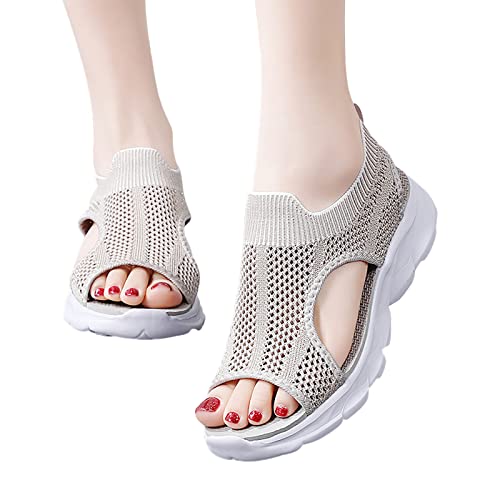 Orthopädische Sandalen Damen Weite H Slingback Sandalen Sandalen Mit Fussbett Muffin-Sandalen Sandalen Barfuß Mesh Ortopädicheschuhe Sommerschuhe von Generic