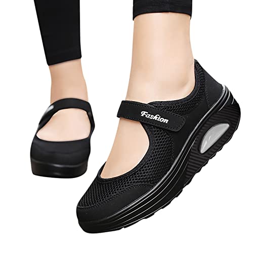 Orthopädische Schuhe Damen Air Cushion Diabetiker Schuhe Slip-On Mit Luftkissen Laufschuhe Clogs Wmshoe Plateau Walkingschuhe Frauen rutschfest Schwarze Gym Turnschuhe Hausschuhe Sneaker Sportschuhe Orthopädische Schuhe Damen Air Cushion Diabetiker Schuhe Slip-On Mit Luftkissen Laufschuhe Clogs Wmshoe Plateau Walkingschuhe Frauen rutschfest Schwarze Gym Turnschuhe Hausschuhe Sneaker Sportschuhe von Generic